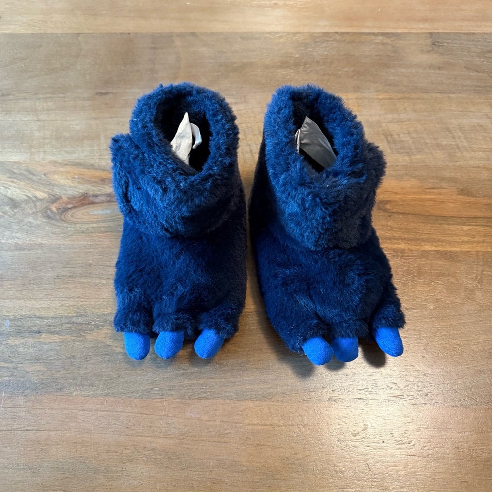 ⚡️3/$20 Blue Kids House Shoes - toddler size 5-6 - monster critter dinosaur dino